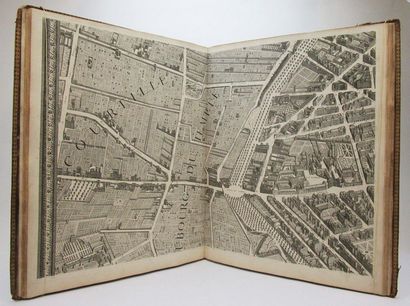 null Turgot, Michel-Estienne - Bretez, Louis. - Plan de Paris. Grand in-folio, relié...