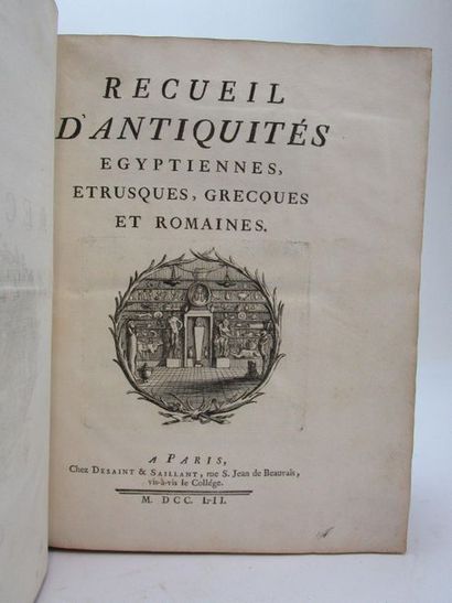 null Caylus, Anne Claude Philippe, comte de. - Recueil d'antiquités égyptiennes,...