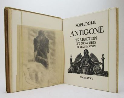 null Sophocle - Masson, Léon. - Antigone. Marseille, L'illustrateur, 1935. In-4 en...