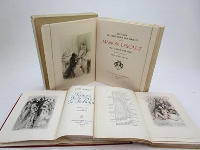 null Réunion de 3 ouvrages illustrés par P.E. Becat.
1/ - Abbé Prévost. - Histoire...