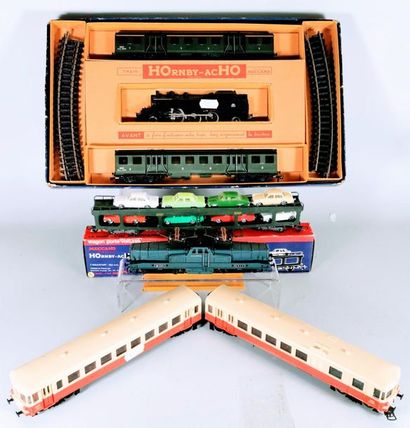 null HORNBY "HO" : coffret comprenant loco-tender 131 TB et 2 voitures 1ère et 2ème...