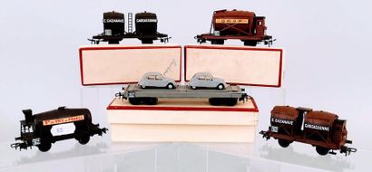 null VB : 5 wagons maquettes et semi-maquettes - foudre "Sté des VINS de FRANCE"...