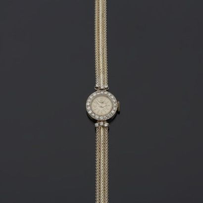 Ladies' wristwatch in 18k white gold 750‰,...