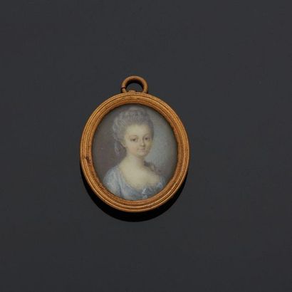 Miniature on ivory of oval shape, representing...
