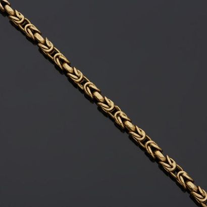 Bracelet in 18k yellow gold 750‰, royal stitch,...