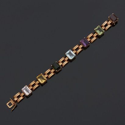 Bracelet in yellow gold, 14k 585‰, composed...