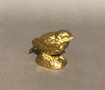 null Sujet en bronze doré représentant un oiseau signé Masson, Douillet éditeur
H...