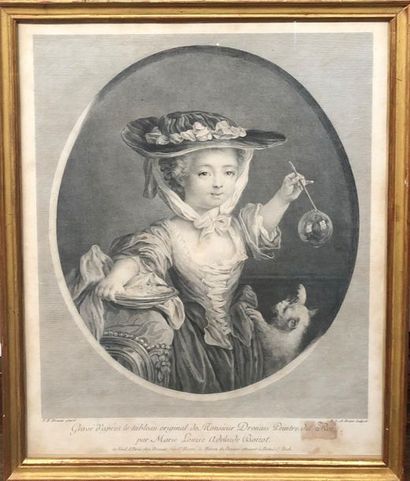 null Marie-Louise-Adélaïde BOIZOT (1744-1800) d'après François-Hubert DROUAIS (1727-1775)
Jeune...