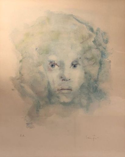null Leonor FINI (1907-1996)
Portrait de femme
Lithographie sur papier, signé et...