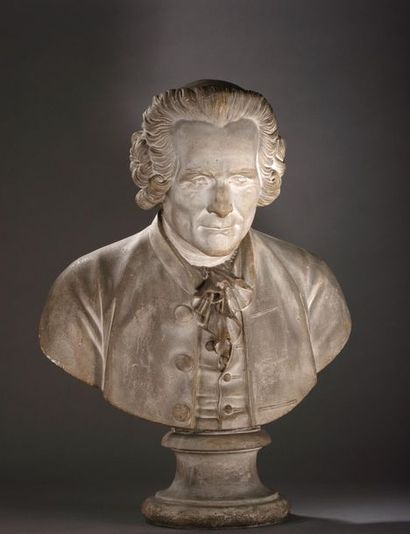 null Atelier de Jean-Antoine HOUDON (1741-1828)
Jean-Jacques Rousseau (1712-1778)
Buste...