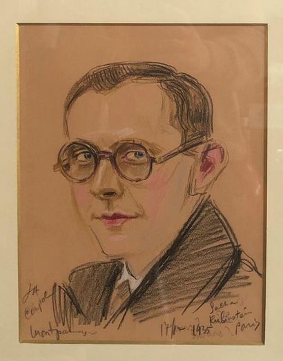 null Sacha RUBINSTEIN (XX)
Portraits, La Coupole, Montparnasse 1935
Deux dessins...
