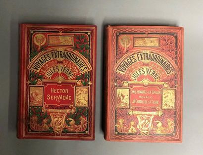 null Mannette de livres principalement reliés dont :
- Jules Verne, Hector Servadac...