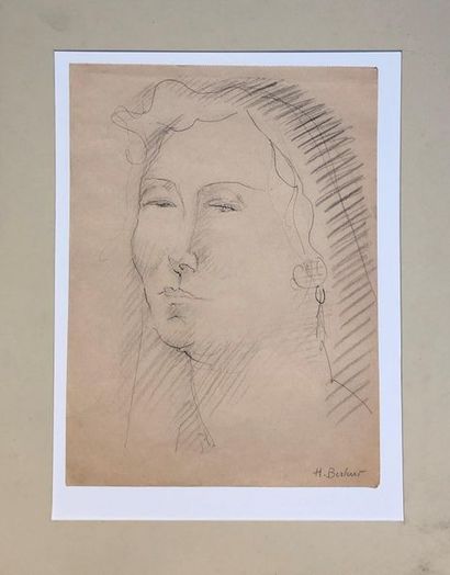 null Henryk BERLEWI (1894-1967)
Deux portraits de femme
Crayon et fusain sur papier,...