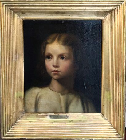 null Ecole du XIXème siècle
Portrait d'enfant
Huile sur carton 
39 x 33 cm