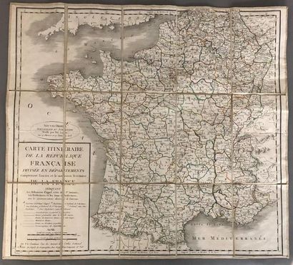 null Pierre-Gille CHANLAIRE (1758-1817)
Carte itinéraire de la République Française...