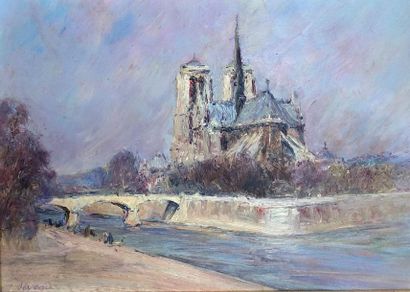 null Georges SEVEAU (XIX-XX)
Le pont Marie et ses lavoirs et L'abside de Notre Dame...