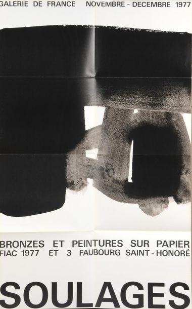 null Pierre SOULAGES (né en 1929)
Affiche pour l’exposition à la Galerie de France,...
