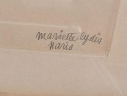 null Mariette LYDIS (1894-1970)
Fillette allongée
Gravure.
Signée et située "Paris"...