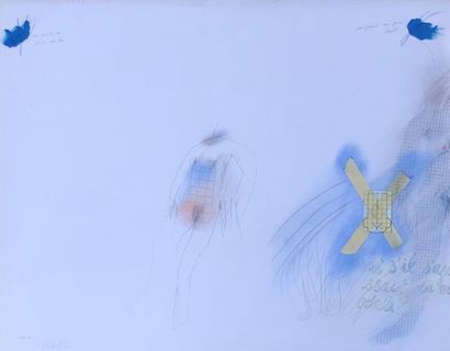 null François MARTIN (1945)
Sans titre, 1973
Deux compositions au crayon, gouache...