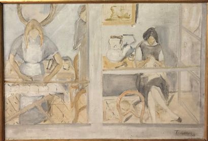 null Jean TSAMIS (1920)
La repasseuse et la couturière, vers 1952
50 x 73 cm
Technique...