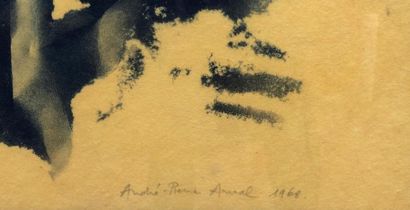 null André-Pierre ARNAL (1939)
Sans titre, 1968
Aquarelle et encre sur papier signé...