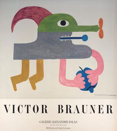 null Victor BRAUNER (1903-1966)
Affiche d'exposition à la Galerie Alexandre IOLAS
Petites...