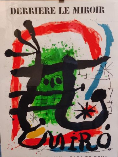 null 3 estampes d'après Picasso et une affiche d'exposition de Miro.
