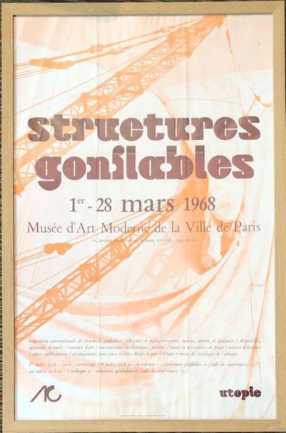 null Structures gonfables, 1968.
Affiche d'exposition au Musée d'Art Moderne de la...