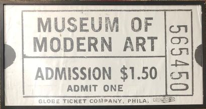 null D'après Andy WARHOL (1928-1987)
Ticket du MOMA
Sérigraphie.
28,5 x 56,5 cm
Quelques...