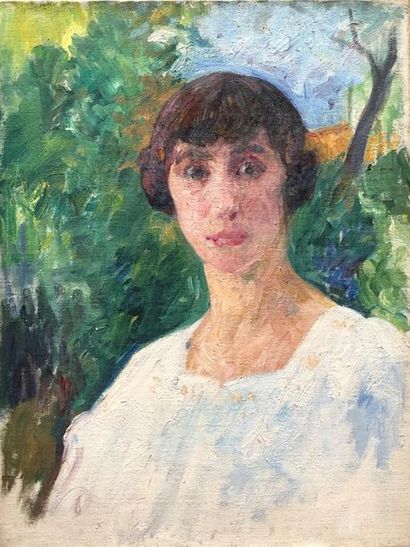 null Paul CHARAVEL (1877-1961)
Portrait de femme en buste
Huile sur toile.
Annotée...