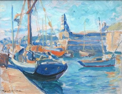 Marcel L'ENFANT (XIX-XX)
Bateaux au port
Huile...