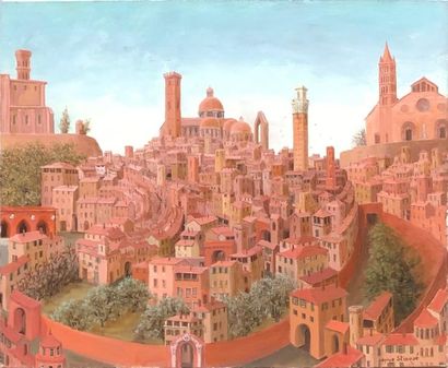 null Sophie STROUVE (1922)
La ville
Huile sur toile.
Signée en bas à droite.
38 x...