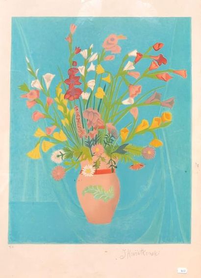null Jan KWIATKOWSKI (1894-1971)
Vase de fleurs
Lithographie signée en bas à droite...