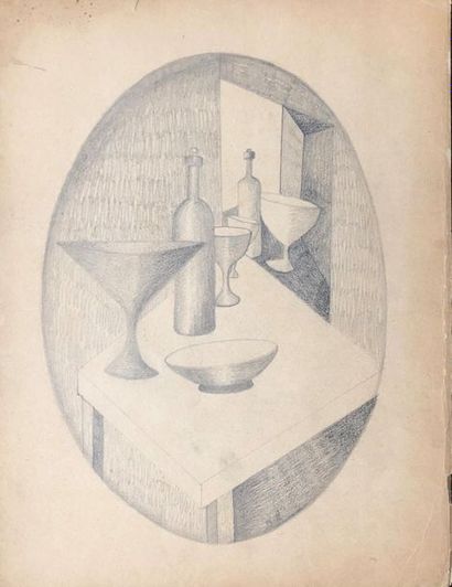 null Attribué à René Victor AUBERJONOIS (1872-1957)
Natures mortes
4 dessins au crayon...
