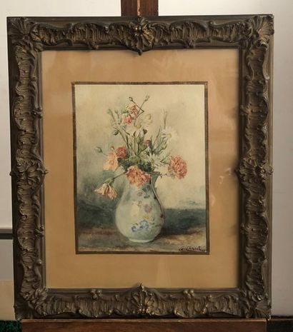 null Gustave CHANET (1862-1938)
Bouquet de fleurs
Aquarelle.
Signée en bas à droite.
31...