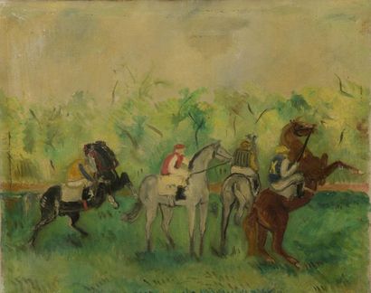 Ecole du XXème siècle
Les chevaux de course
Huile...
