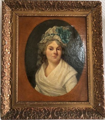 null ECOLE FRANCAISE DU XIXE SIECLE
Portrait de femme
Huile sur toile
39 x 31,5 cm
Manques...