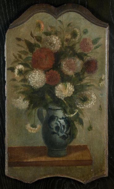 null Ecole du XIXème siècle
Bouquet de fleurs
Huile sur panneau, porte une signature,...