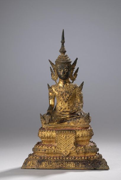 Bouddha
En bronze doré
Siam, fin du XIXème...