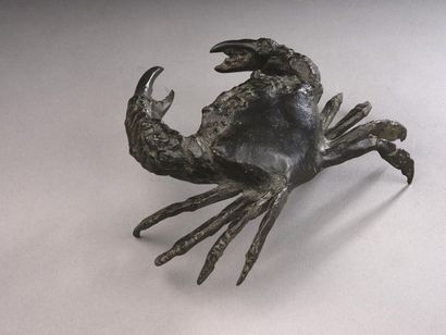 null Crabe en bronze
Japon, Epoque Meiji
6,5 x 17 x 14 cm