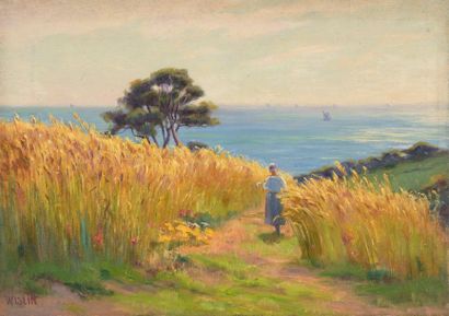null Charles WISLIN (1852-1932)

Walk by the sea in the rye fields

Oil on canvas.

Signed...