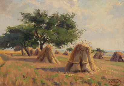 null Charles WISLIN (1852-1932)

The haystacks

Oil on canvas.

Signature stamp on...