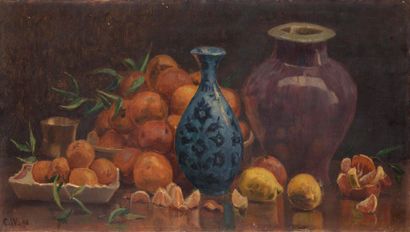 null Charles WISLIN (1852-1932)

Nature morte aux vases et aux oranges

Huile sur...