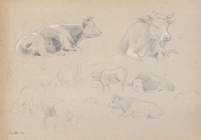 null Charles WISLIN (1852-1932)

A box containing 26 cow studies in Carolles in pencil.

Approx....