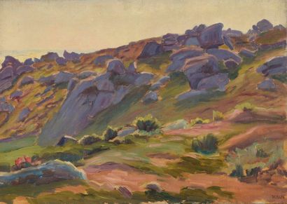 Charles WISLIN (1852-1932) 
Boulders in Port-Manec'h...