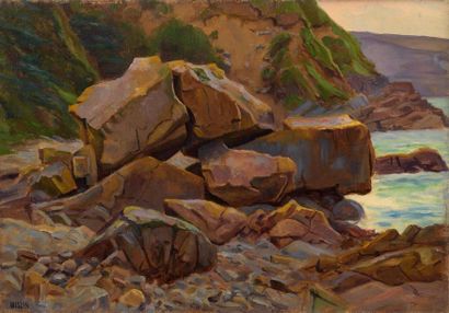 null Charles WISLIN (1852-1932)

Rocks in Brittany

Oil on canvas.

Signed lower...