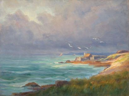 null Charles WISLIN (1852-1932)

Maison en bord de mer

Huile sur panneau.

Cachet...