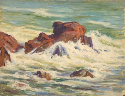 null Charles WISLIN (1852-1932)

Les rochers à Port-Manec’h

Huile sur panneau.

Signée...
