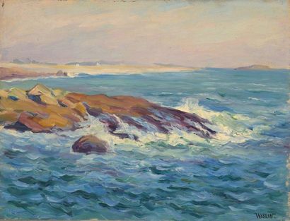 null Charles WISLIN (1852-1932)

La plage à Trévignon, 1er septembre 1908

Huile...