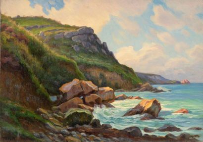 null Charles WISLIN (1852-1932)

Rocky coasts in Trestraou

Oil on canvas.

Signed...